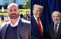 Eduardo Bolsonaro criticized Lula for discussing Venezuela with Trump and not his father's imprisonment