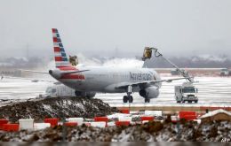 At major airports along the Northeast corridor the FAA warned of continued weather-related delays and the possibility of ground stops due to snow and low visibility