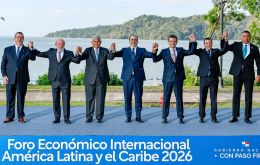 Bernardo Arévalo, Luiz Inácio Lula da Silva, José Raúl Mulino, Sergio Díaz-Granados, Rodrigo Paz, Daniel Noboa and Andrew Holness.