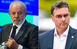 The poll places Flávio Bolsonaro on 46.3% versus Lula on 46.2% in a potential runoff, a gap well within the margin of error